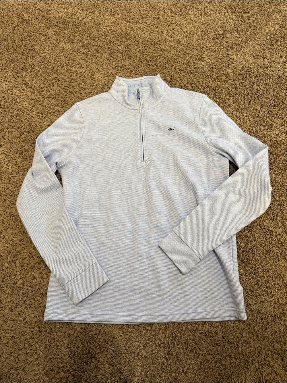 Kids Vineyard Vines Light Blue Quarter-Zip Pullover Size XL(18)